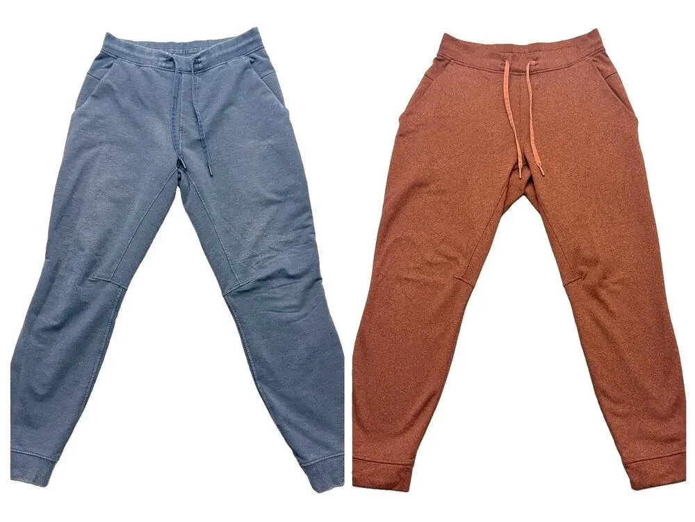 Lululemon Pants City Sweat Jogger 29” Sweatpants (2) Orange & Navy Mens Size M